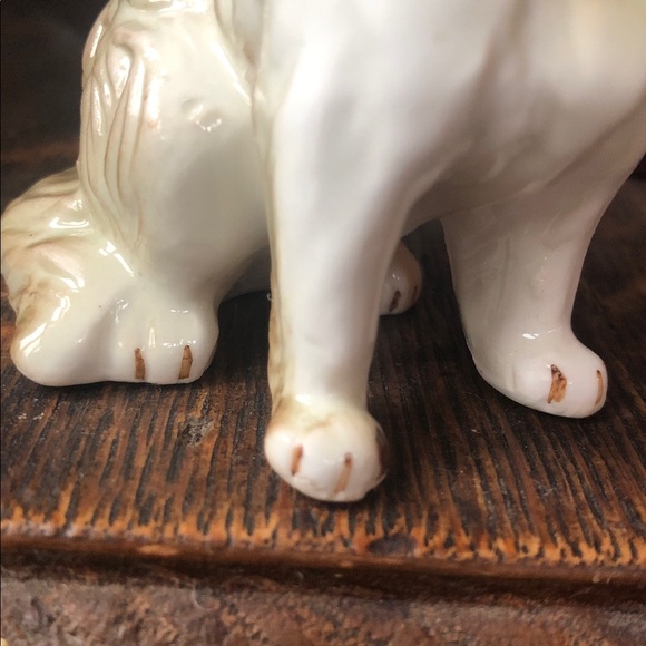 VINTAGE Rough Collie Dog Figurine Collectible/ Cake Top- Hand Painted Bone China - Picture 14 of 14